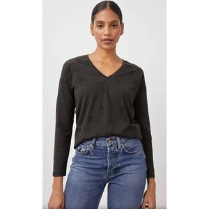 Rails Sami Black Stars Burnout V Neck NWT Size XS